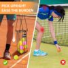 Pickleball Ball Holder Set - Large Capacity Pickleball Hopper with 20 Balls, Must-Have Pickleball Accessories for Pickleball Training, Pickleball Caddy for Pickleball Practice Equipment