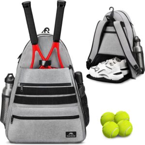 MATEIN Tennis Bag, Large Tennis Backpack for Men & Women with Shoe Compartment Hold 2 Rackets, Pickleball Paddles, Badminton Racquet, Ball Accessories