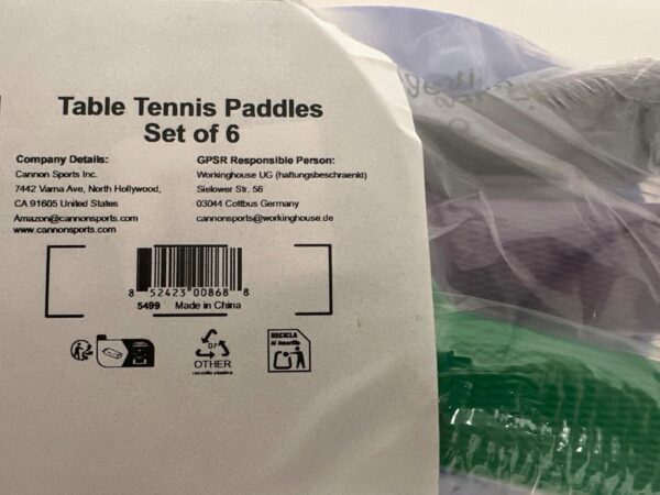 Cannon Sports Table Tennis Paddle - Unbreakable and Weather Resistant for Indoor Outdoor Use