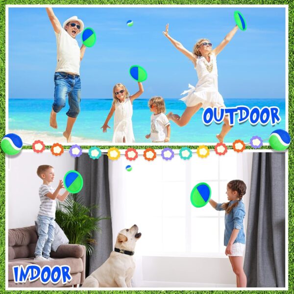 Vinsot Toss and Catch Game Set 40 Paddles 20 Balls Beach Yard Family Outdoor Sports Games Toss and Catch Set with Paddles Ball Nylon