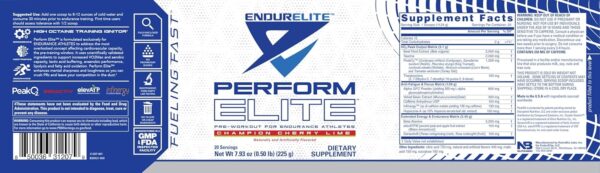EndurElite Perform Elite- Pre Workout Powder Supplement- Pre-Workout for Endurance Athletes- 20 Servings- Champion Cherry Lime