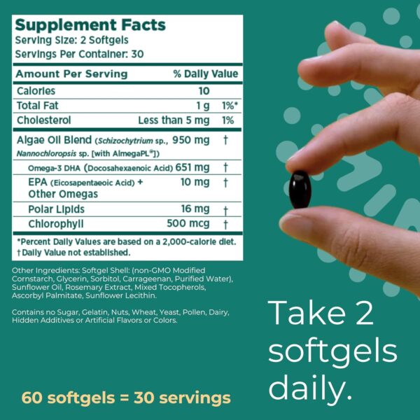 iwi Omega-3 Sport, 60 Softgels (30 Servings), Plant-Based Vegan Algae Omega 3 with DHA, Exercise Recovery Support Dietary Supplement, Krill & Fish Oil Alternative, No Fishy Aftertaste
