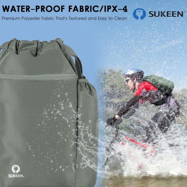 Sukeen Drawstring Backpack Swim Bag Lightweight String Backpack for Beach Pickleball Swimming Pool Gym Workout Gear Sport