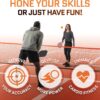 Portable Pickleball Net System for Indoor and Outdoor | 22ft Long Full Regulation Size Full Pickle Ball Net | Includes Floor Markers and Carry Bag | Create Full Portable Pickleball Court