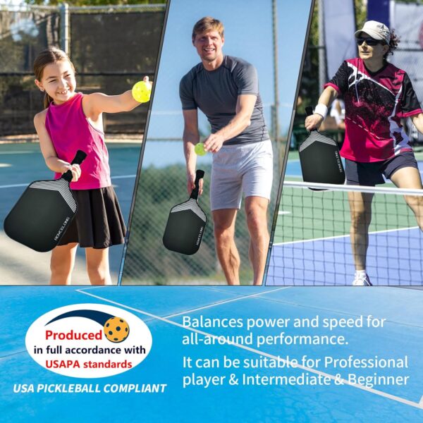 Pickleball Paddles Pickleball Rackets T700 Carbon Fiber Frosted Textured Surface 16mm Core for Beginners to Advanced Players Portable Bag USAPA Compliant Pickle Ball Paddle