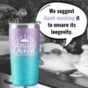 Onebttl Pickleball Gifts for Women, Gifts for Pickleball Lovers, Pickleball Accessories, Insulated 20oz Stainless Steel Travel Tumbler with Straw and Lid, PICKLEBALL QUEEN, Violet-Blue