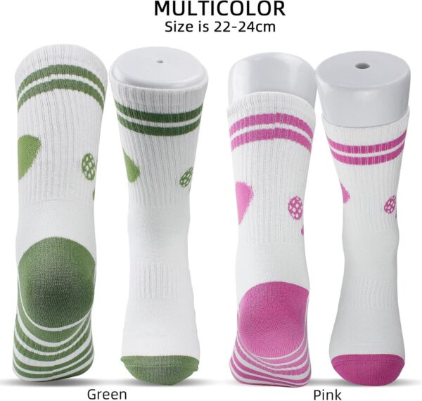 KOFULL Pickleball Gifts for Women and Men, Pickleball Accessories, Cotton Men's Novelty Socks 2 Pairs for Pickleball, Tennis