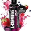 Nutrex Research L-Carnitine 3000 (31 Servings, Berry Blast) | Liquid Shots, Stimulant Free | Supports Muscle Recovery For Men and Women