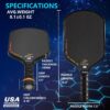 81bRZT9mq6L._AC_SL1500_.jpg Pickleball Paddle,3K Carbon Fiber Pickleball Paddles with Ultimate Control,Spin & Consistency,16MM High Performance Carbon Fiber Pickle Ball Racket,Extended Handle,USAPA Approved