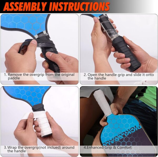 2 Pack Pickleball Paddle Grip - Pickleball Grip Kit Pickleball Accessories, Comfort Grip, Increased Grip Strength Improved Control, Vibration Reduction