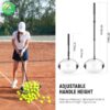 NEEWER Tennis Ball Hopper, 30-58"/77-148cm Telescopic Golf Ball Retriever Pickleball Picker Upper, Rolling Collector Basket Holder Roller for 1.5"-3" Balls, Training Accessories & Equipment, TB01S