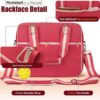 Newluck Pickleball accessories Tote Bag for Women Men with Paddle Cover Pocket External Ball Bag and Adjustable Shoulder Strap Fence Hook