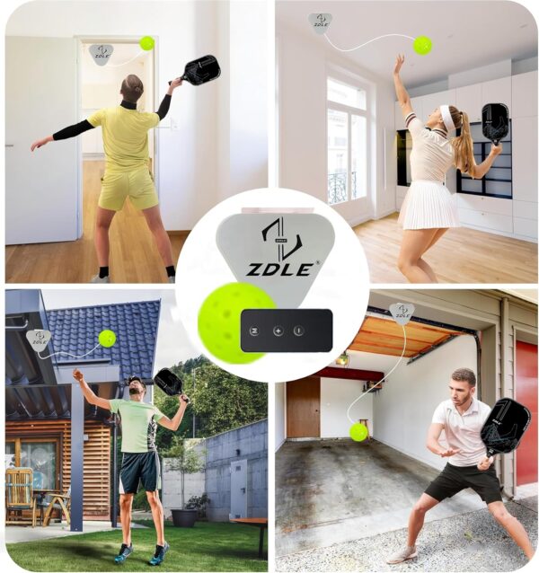 Pickleball Trainer with Remote Adjustable Rebounder for Training and Practice - Perfect Pickleball Practice Equipment for Single Player Training