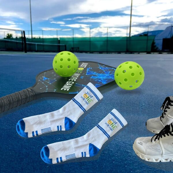 Pickleball Socks for Men Women, Performance Athletic Mid Calf Sock, Gifts for Pickleball Lovers One Size 7-13