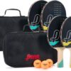 Penn 5.0 Professional Ping Pong Paddles - Choose Single Table Tennis Paddle, or Deluxe 2 or 4 Player Kit with Balls and Storage Case