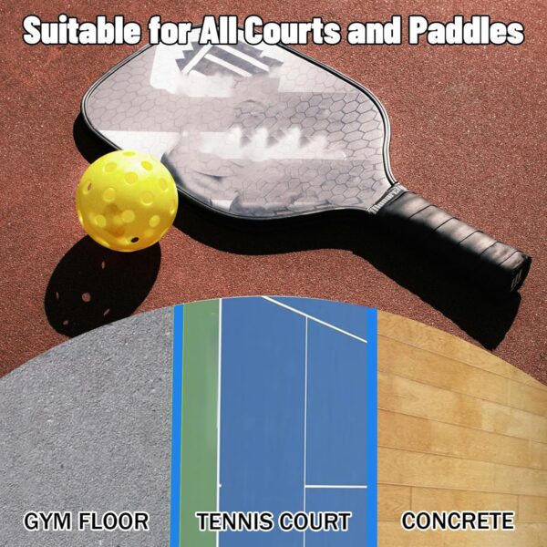 Pickleball Balls, USAPA Approved 40 Holes Outdoor Pickleball Balls, High Elasticity & Durable Paddle Balls for All Style Pickleball Paddles