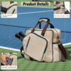 Pickleball Bags for Women, Pickleball Bag Tote with Front Pocket Fits 2 Paddles, Cute Pickleball Paddle Bag with Fence Hook & Shoulder Strap, Pickleball Gifts Accessories for Women Ladies