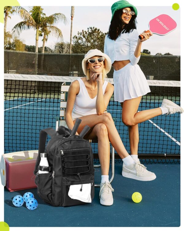 suwasp Pickleball Bag, Pickleball Backpack for Women and Men, Paddle Bag Fits 4 Paddles Accessories