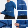 4-7 Pack Long Sleeve Shirts for Men Quick Dry Moisture Wicking Mens Long Sleeve Tee Shirts Workout T Shirts