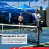 C & D Pickleball Nets Flat Base Championship Net with Heavy Duty Steel Frame, Adjustable Tension, Indoor/Outdoor Use, 10-Year Warranty, Net