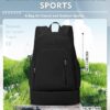 Gym Backpack for Women with Shoes Compartment, waterproof Sports Backpack with Dry Wet Separated Pocket, Cheer Sports Backpack Set, Gym Bags for Fitness Yoga Travel, Black