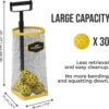 PodiuMax Tennis & Pickleball Picker Upper, 30-42 Tennis Ball Hopper, Lightweight & Portable Tennis Ball Basket