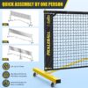 Pickleball Set with Net, Portable 3-in-1 Pickle Ball Net with Wheels, 6FT/11FT/22FT Pickleball Net with Carry Bag, Designed for All Weather Conditions Steady Metal Frame for Outdoor Indoor Driveway