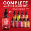Clean Nutra Cayenne Pepper Drops Supplement Liquid + Hawthorn Berry, Vitamin D3 K2 Beet Root Powder, Ceylon Cinnamon, Turmeric Curcumin, Organic Panax Ginseng, Berberine Extract Organic