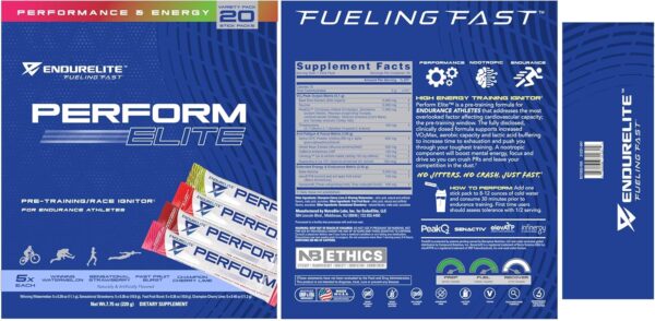 EndurElite Perform Elite- Pre Workout Powder Supplement- Pre-Workout for Endurance Athletes- 20 Serving Bag- Variety Pack