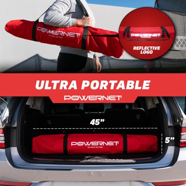 PowerNet Portable Badminton Net for Beach, Backyard, Driveway or Gym, Indoor Outdoor Tennis, Badminton, Pickleball Net, 10ft Wide x 3ft to 5ft Adjustable Height