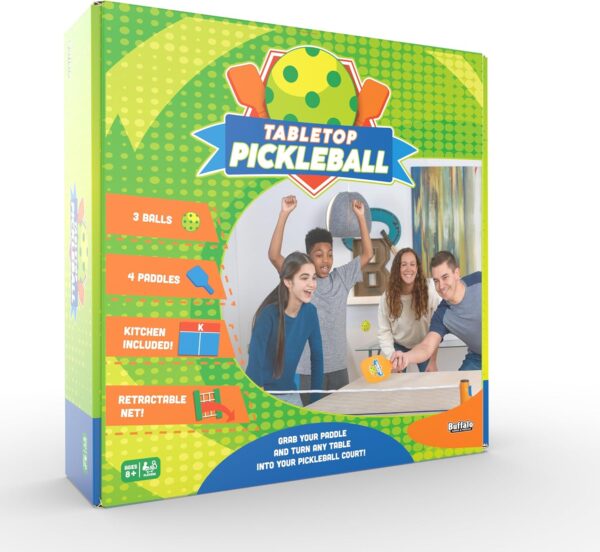 Tabletop Pickleball by Buffalo Games - Indoor Sport Game Play - Great for gamenight - Easy Setup - Ages 8 and up