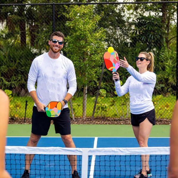 Pickleball Paddles Set of 2 - USAPA Pro Pickle Ball Rackets Set with Balls & Bag