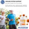 Magnesium Zinc Supplement with Vitamins B6, B9, High Absorption Zinc Magnesium Combination for Immune Support, Muscle Recovery, EZ-MG Easy on Stomach, 120 Capsules