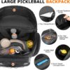 Pickleball Bag for Women & Men Pickleball Backpack with Shoe Compartment & Insulated Pocket Sports Backpack for Paddels, Balls, Accessories