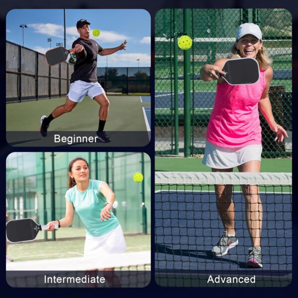 12 Pack Premium 40-Holes Bright Outdoor Pickleball Balls, Meet USAPA Official Requirement, Perfectly Balanced, High Bounce True Flight, Durable Pickle Ball Set
