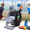 Pickleball Bag for 4 Paddles with Shoe Compartment, Pickleball Backpack with Fence Hook for Pickleball Accessories