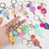 Sureio 24 Pcs Dinkball Keychain for Women Dinkball Party Favors Sports Aesthetic Key Fob Funny Acrylic Keychain Gift for Dink Sport Lover
