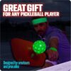 GlowCity LED Pickleball Set: Pack of 4 Glow in The Dark Pickleballs with 20 Hours of Glow Time - Great for Night Time Play