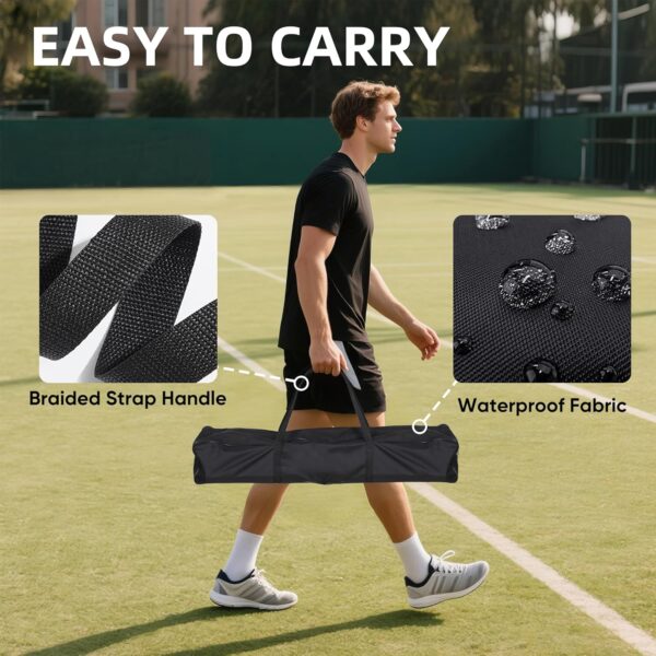 Pickleball Set with Net for Driveway, Portable Pickle Ball Net System with Stable Metal Frame and 22FT Regulation Size Net for Outdoor Indoor Game, with Carry Bag