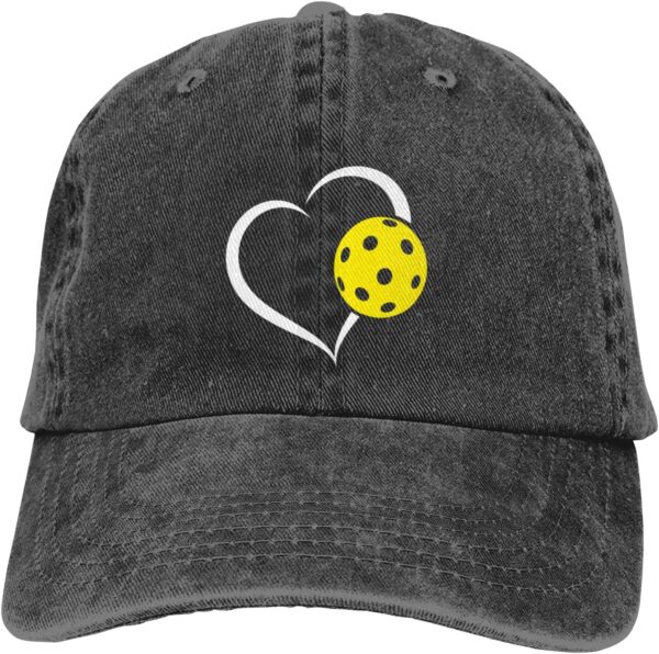 Women's Pickleball Hat for Men Women, Adjustable Vintage Distressed Washed Dink Heart Pickle Ball Baseball Cap