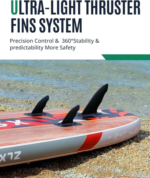 ZLX Paddle Board Fins Replacement, Detachable Paddleboard Replacement Fins, Quick Release Slide in Fin Replacement, Durable SUP Replacement Accessories