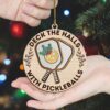 Wooden Pickleball Ornaments - Christmas Tree Decor, Gifts for Pickleball Lovers