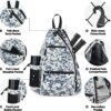 Seektop Pickleball Bag Adjustable Pickleball Bags for Women Men，Pickleball Paddle Bag W/Fence Hook/Large Capacity/Safety Pocket/Water Bottle Bag