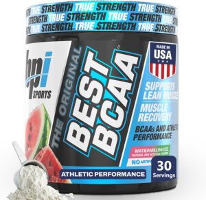 BPI Sports Best BCAA - BCAA Powder Post Workout Sports Drink with Branched Chain Amino Acids for Hydration & Recovery, for Men & Women - Watermelon Ice - 30 Servings