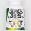 Clean Nutra Oregano Oil with Black Seed Oil Garlic Olive Leaf Extract - Oil of Oregano Capsules Immune Support Carvacrol & Thymoquinone Supplement for Women and Men + Elderberry Vitamin D3 & Zinc