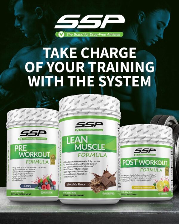 SSP Post-Workout Recovery Powder - Whey Protein Hydrolysate & BCAA Drink - BSCG Standard Sports Supplement - Raspberry Lemonade Flavored Nutrition