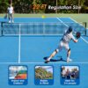 Pickleball Net, Portable Pickleball Net for Driveway, 22 FT USAPA Regulation Size, Steady Metal Frame, with Carrying Bag for Backyards, Driveways, Outdoor Indoor
