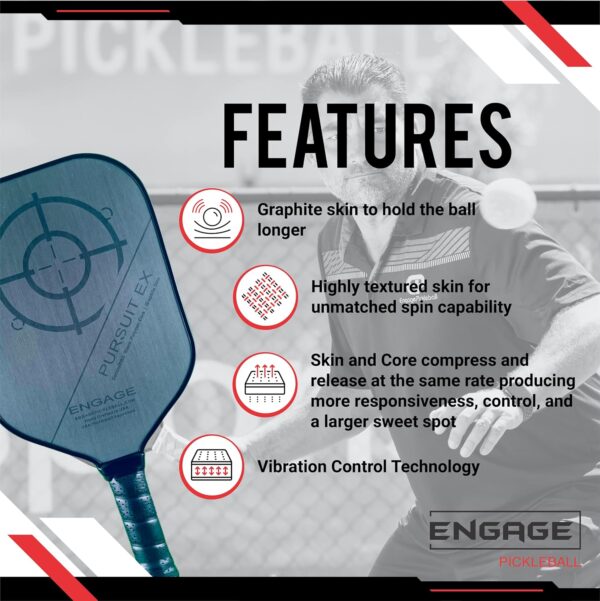 Engage Pursuit EX Graphite Skin Pickleball Paddle