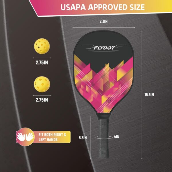 Pickleball Paddles Set of 4,USAPA Approved,4 Indoor&Outdoor Pickleball Balls, Carrying Bag, 4 Cooling Towels,4 Pack Paddles,Pickleball Paddles Pack Gifts for Beginner&Pro