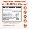 Arazo Nutrition Glucosamine Chondroitin Turmeric Msm Boswellia - Joint Support Supplement for Relief 180 Tablets for Bones, Back, Knees, Hands (180 Tablets)